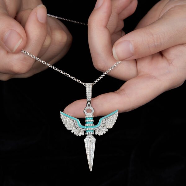 Moissanite Angel pendant - Image 3