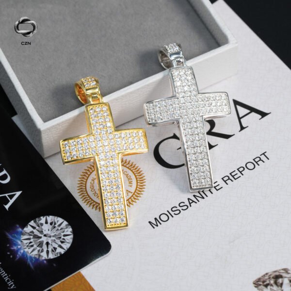 Moissanite Cross Pendant