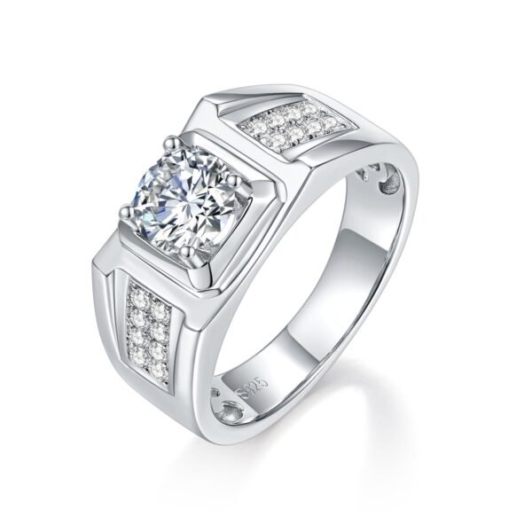 1CT Moissanite Round Cut Ring - Image 5