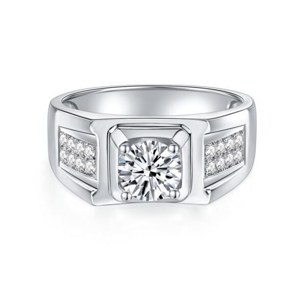 1CT Moissanite Round Cut Ring - Image 4
