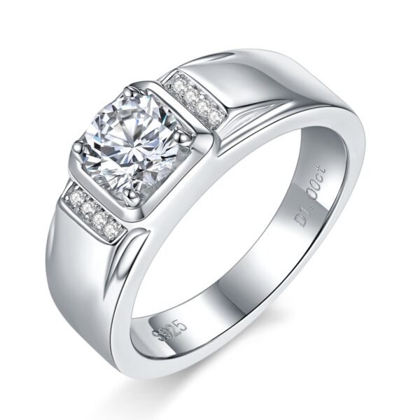 1CT Moissanite Round Cut Ring - Image 5