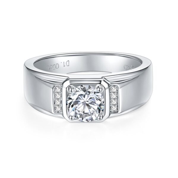 1CT Moissanite Round Cut Ring - Image 4