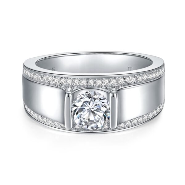 2CT Moissanite Round Cut Ring - Image 4