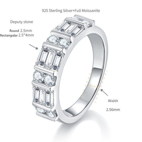 2*4mm  Baguette eternity ring - Image 5