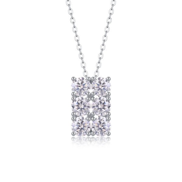 Moissanite Round Cut Micro Pave pendant - Image 5