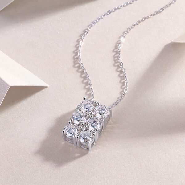 Moissanite Round Cut Micro Pave pendant