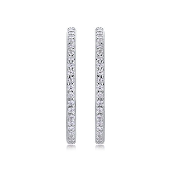 Moissanite hoop earrings - Image 6