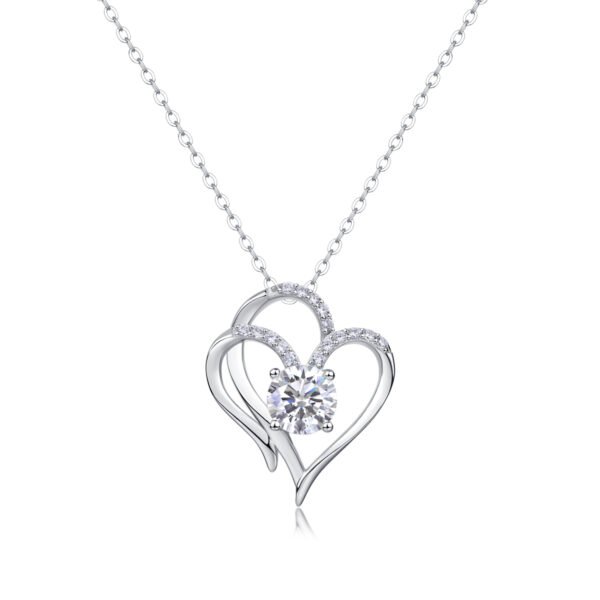 Moissanite Amara Heart Pendant - Image 5