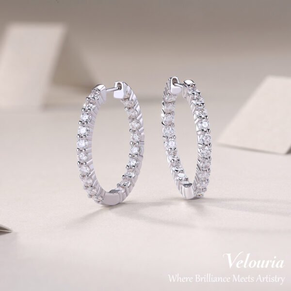 Moissanite Hoop Earrings