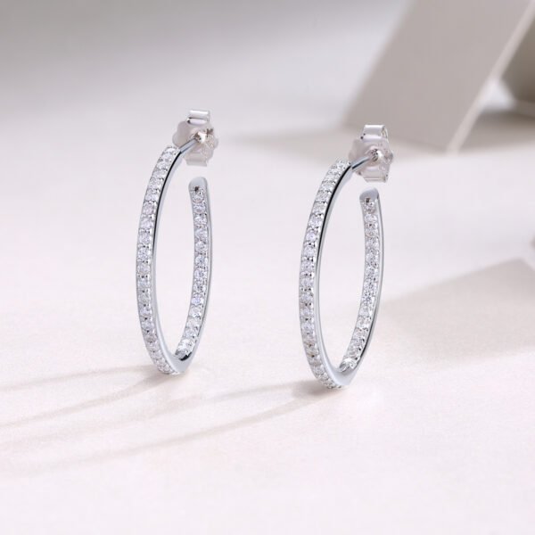 Moissanite hoop earrings