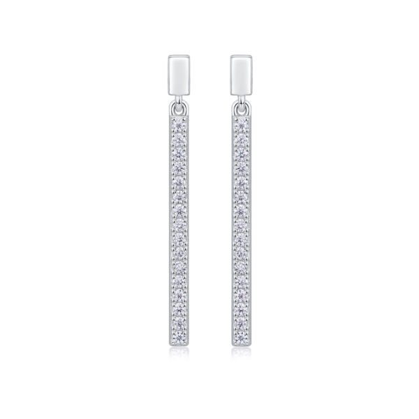 Moissanite drop earrings - Image 6