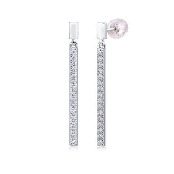 Moissanite drop earrings - Image 5