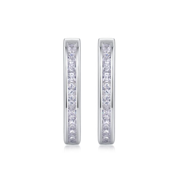 Moissanite hoop earrings - Image 6