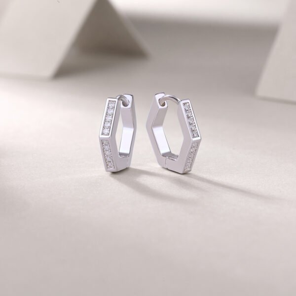 Moissanite hoop earrings