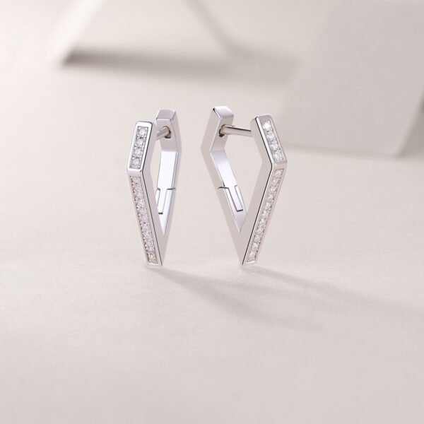 Moissanite hoop earrings