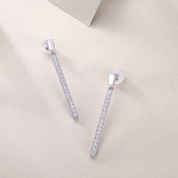 Moissanite drop earrings - Image 2