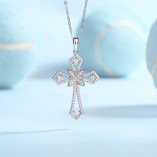 Moissanite Celestia cross pendant - Image 4