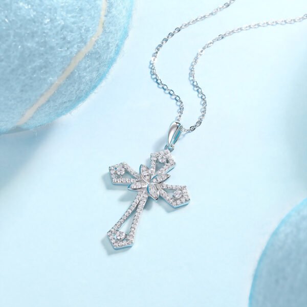 Moissanite Celestia cross pendant - Image 2