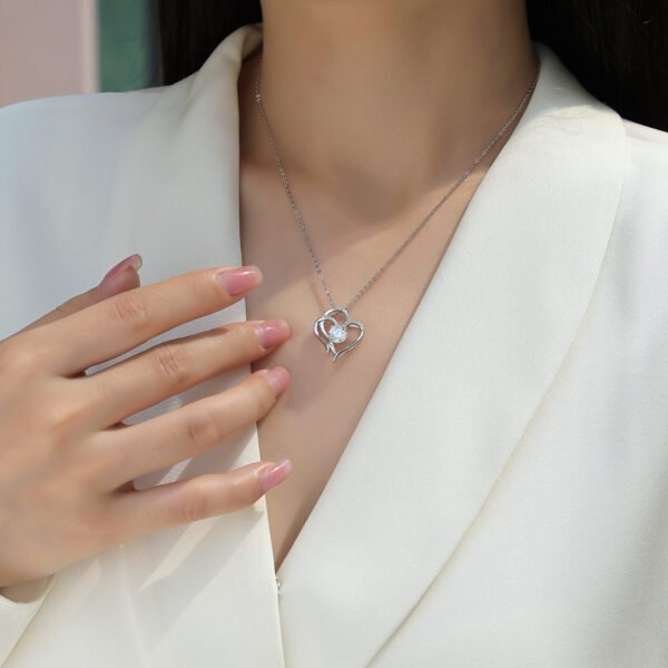 Moissanite Amara Heart Pendant - Image 3