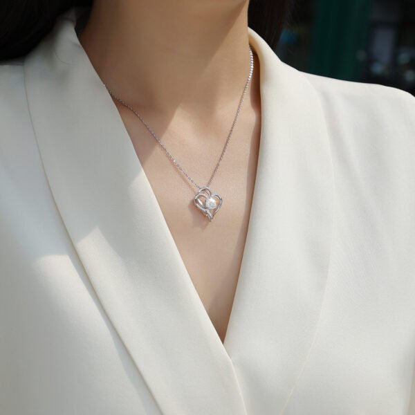 Moissanite Amara Heart Pendant - Image 4