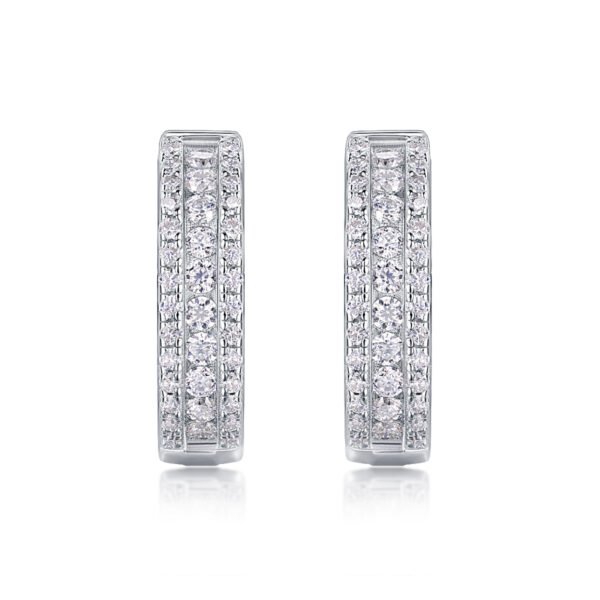 Moissanite hoop earrings - Image 6