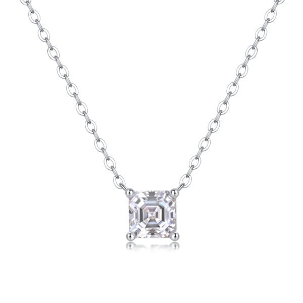 1CT Moissanite princess cut moissanite pendant - Image 5