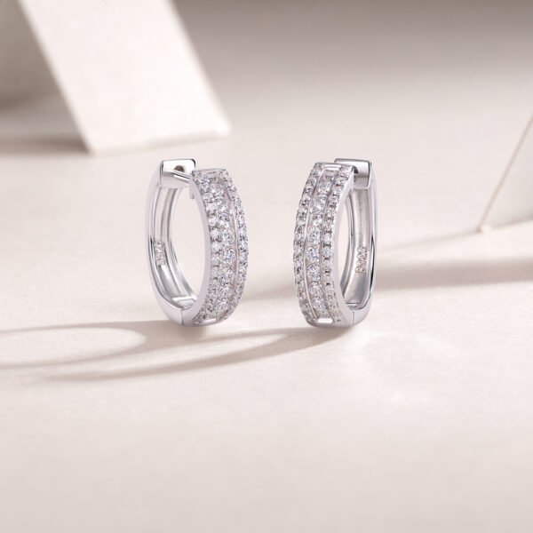 Moissanite hoop earrings