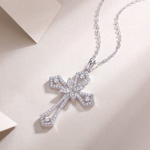 Moissanite Celestia cross pendant
