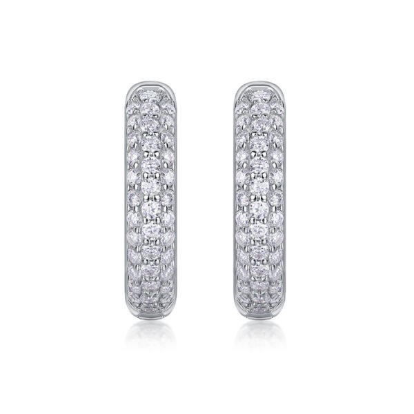 Moissanite circle hoop earrings - Image 6