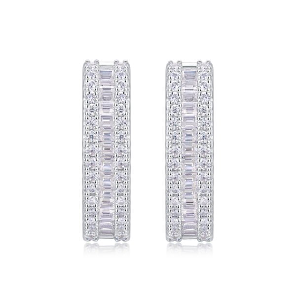 Moissanite hoop earrings - Image 6