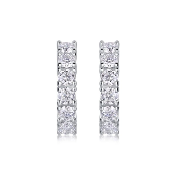 Moissanite hoop earrings - Image 6