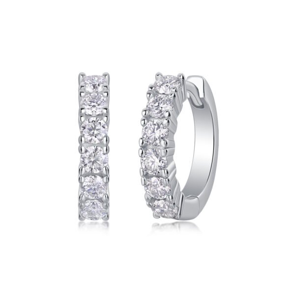 Moissanite hoop earrings - Image 5