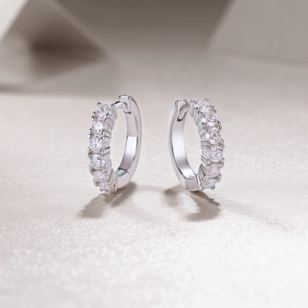 Moissanite hoop earrings