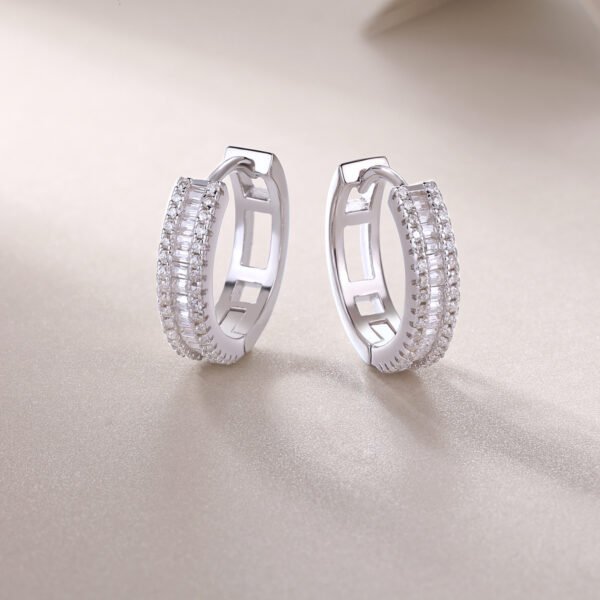 Moissanite hoop earrings