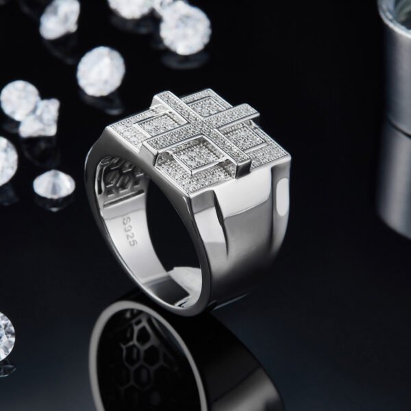Moissanite Titan Grid Ring